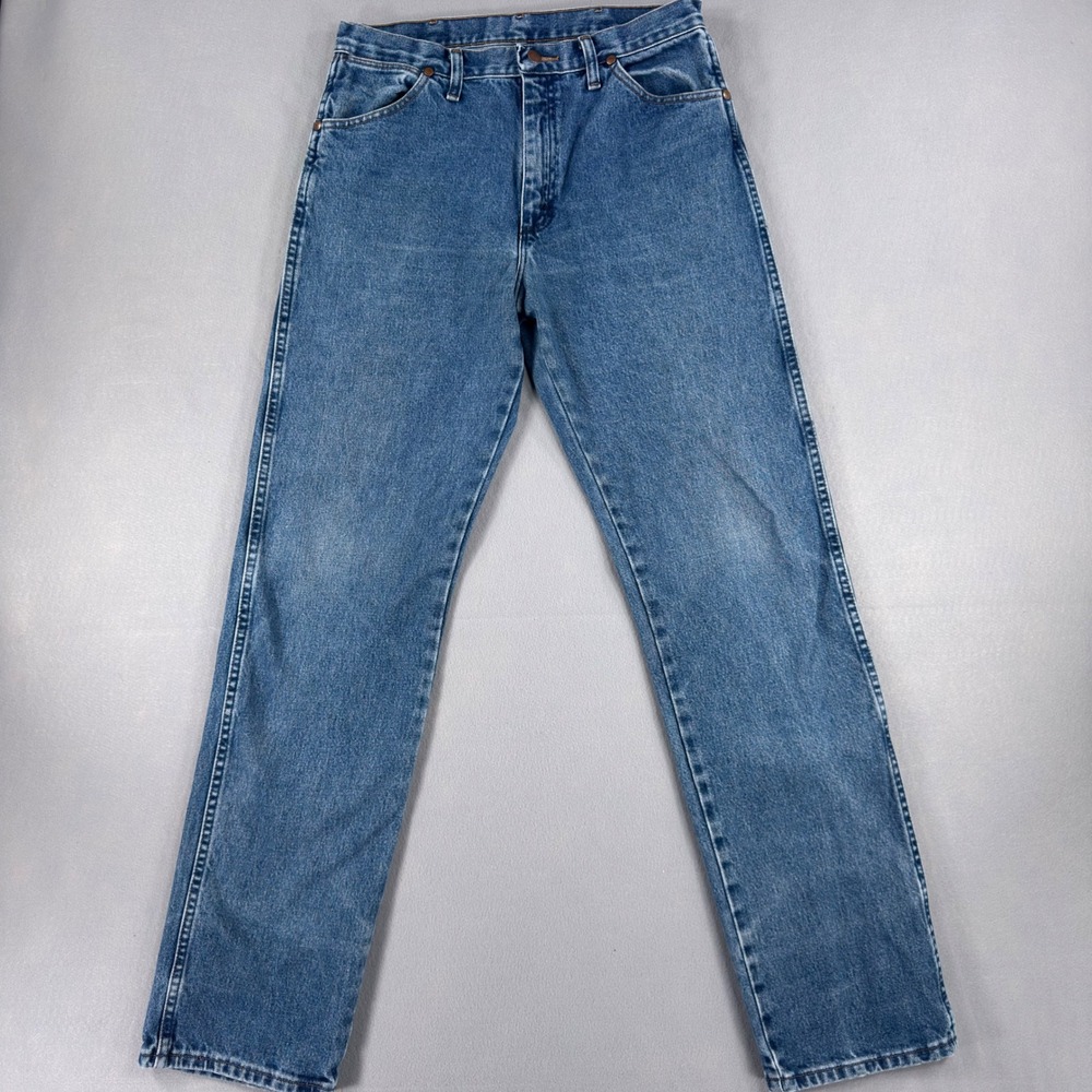 Wrangler 13MWZGK Cowboy Cut Original Fit Blue Jeans 32x34 Mens Cotton Denim